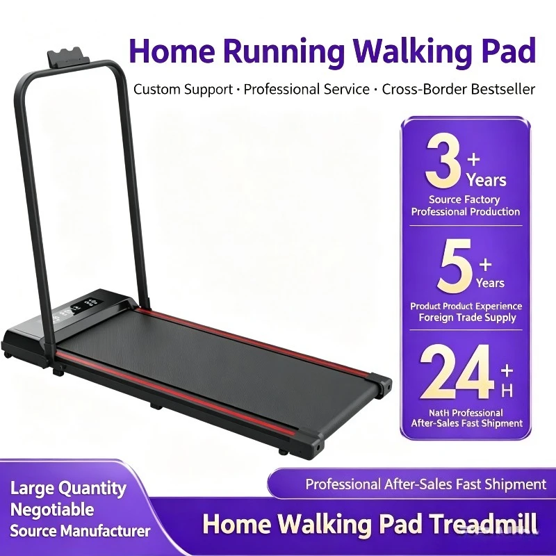 Foldable Under Desk Electric Walking Pad, Silent Mini Flat Treadmill, Portable Indoor Home Fitness Walking Machine