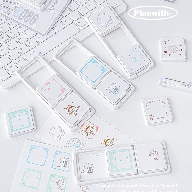 Japanese Sliding Seal Cute Diary Seal Journal Can Be Slid Off for Decoration and Labeling Diagram Marking Kids Gift Stationery