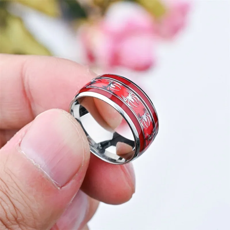 Personalized Red Tungsten Carbide Couple Wedding Ring