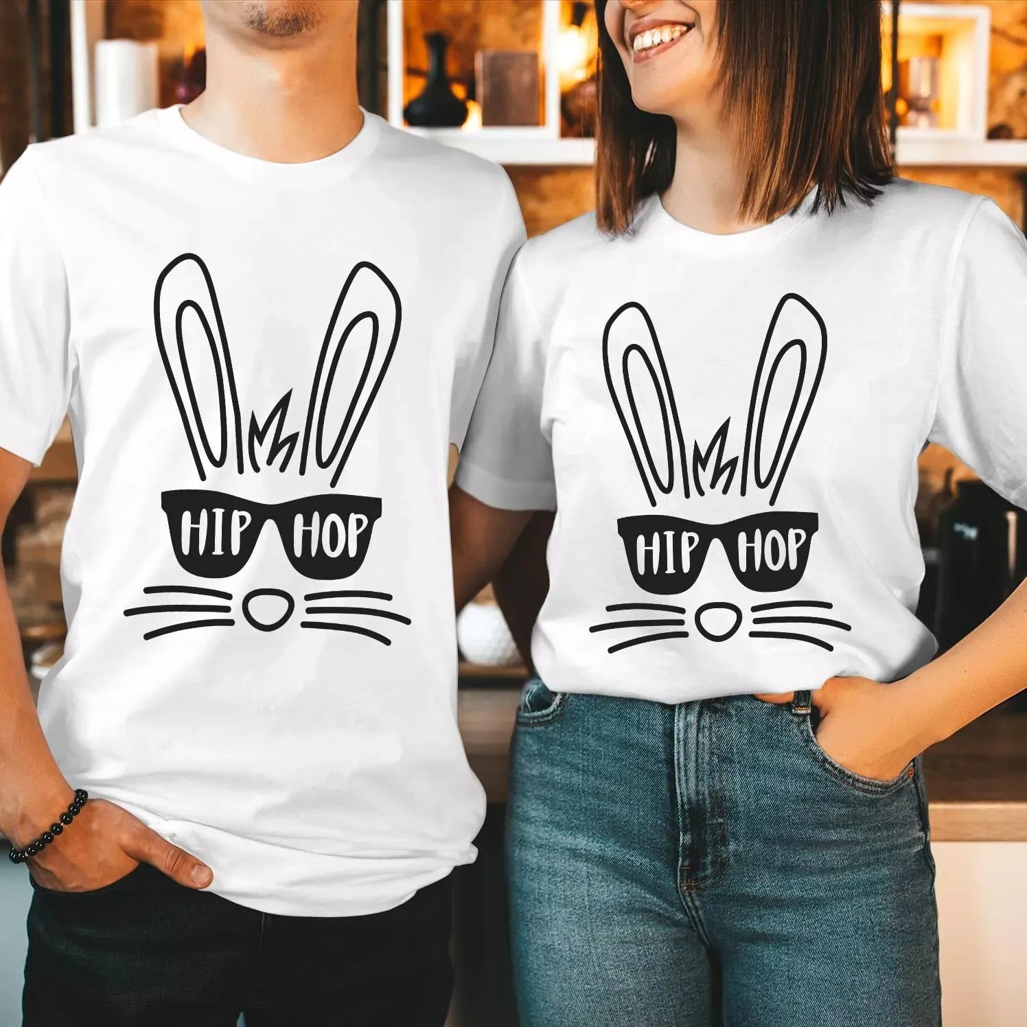 Hip Hop Happy Easter Bunny Ears Rabbit Bunnies T Shirt Gift IdeaDesign Printing T Shirts