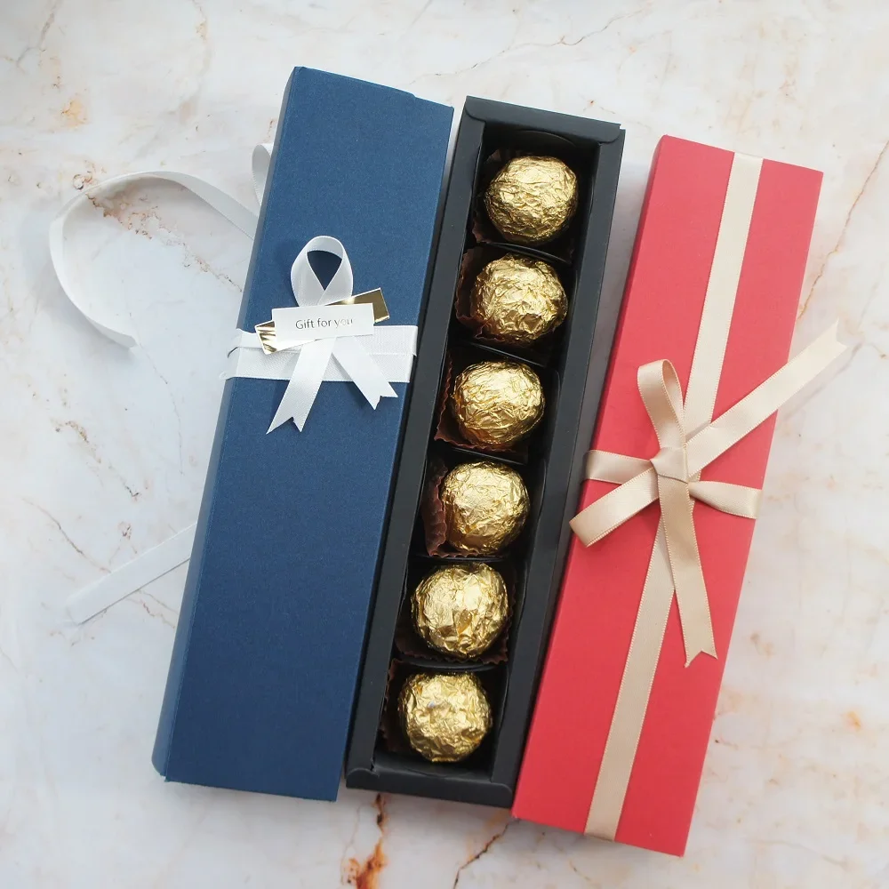 

22.5*4*3.5CM red blue 10 set Chocolate Paper Box valentine's day Christmas Birthday Party Gifts Packing wedding candy use