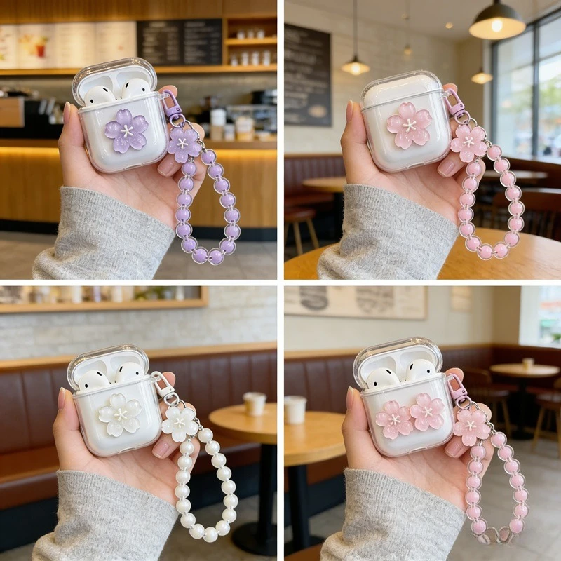 flower keychain case For Sony WF-C500 /C510 C710N C700N/INZONE Buds WF-G700N /Case Silicone headphone Cover For Sony C510 cover
