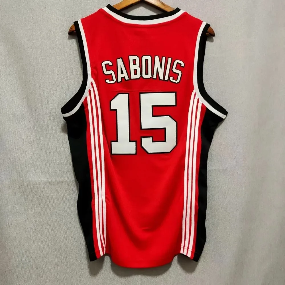 Mens Vintage Arvydas Sabonis 15 CCCP TEAM RUSSIA Basketball Jersey Cheap Red