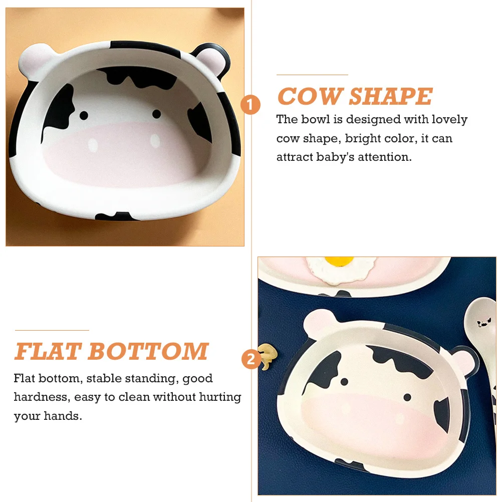 مجموعة واحدة من وعاء الحبوب على شكل بقرة للطفل، وعاء طعام جميل للحلوى، حاوية تخزين محمولة خفيفة الوزن، تصميم رائع، سهل التنظيف