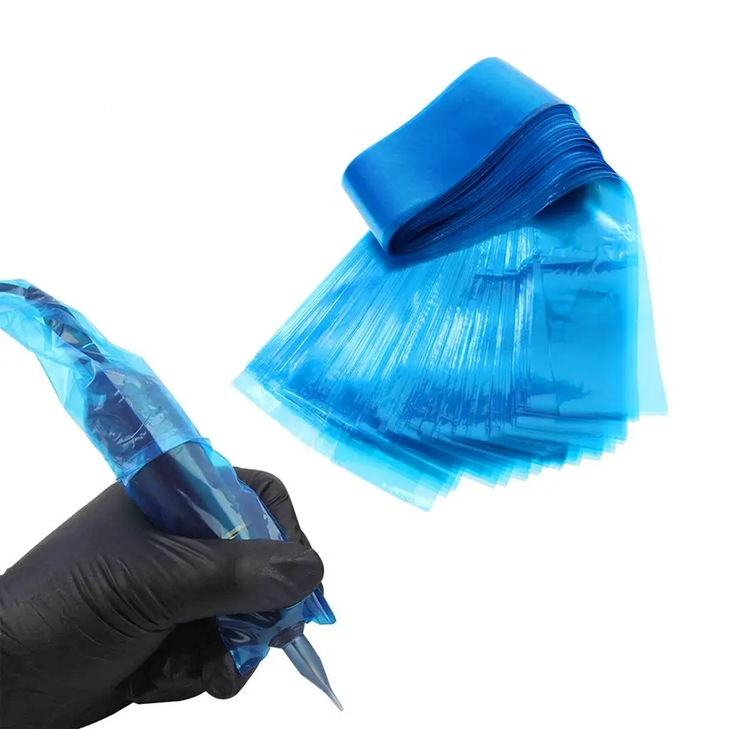 

100Pcs Disposable Black/Blue Tattoo Clip Cord Sleeves Covers Bags Supply for Tattoo Machine Tattoo Accessory