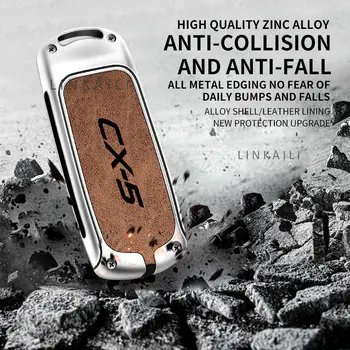 適用於馬自達CX-5 2013 2014 2015 2017 2019款鋅合金汽車鑰匙包 高階汽車鑰匙包 SUV鑰匙包 汽車配件 10 最佳銷售 2019年馬自達CX-5配件 - №7