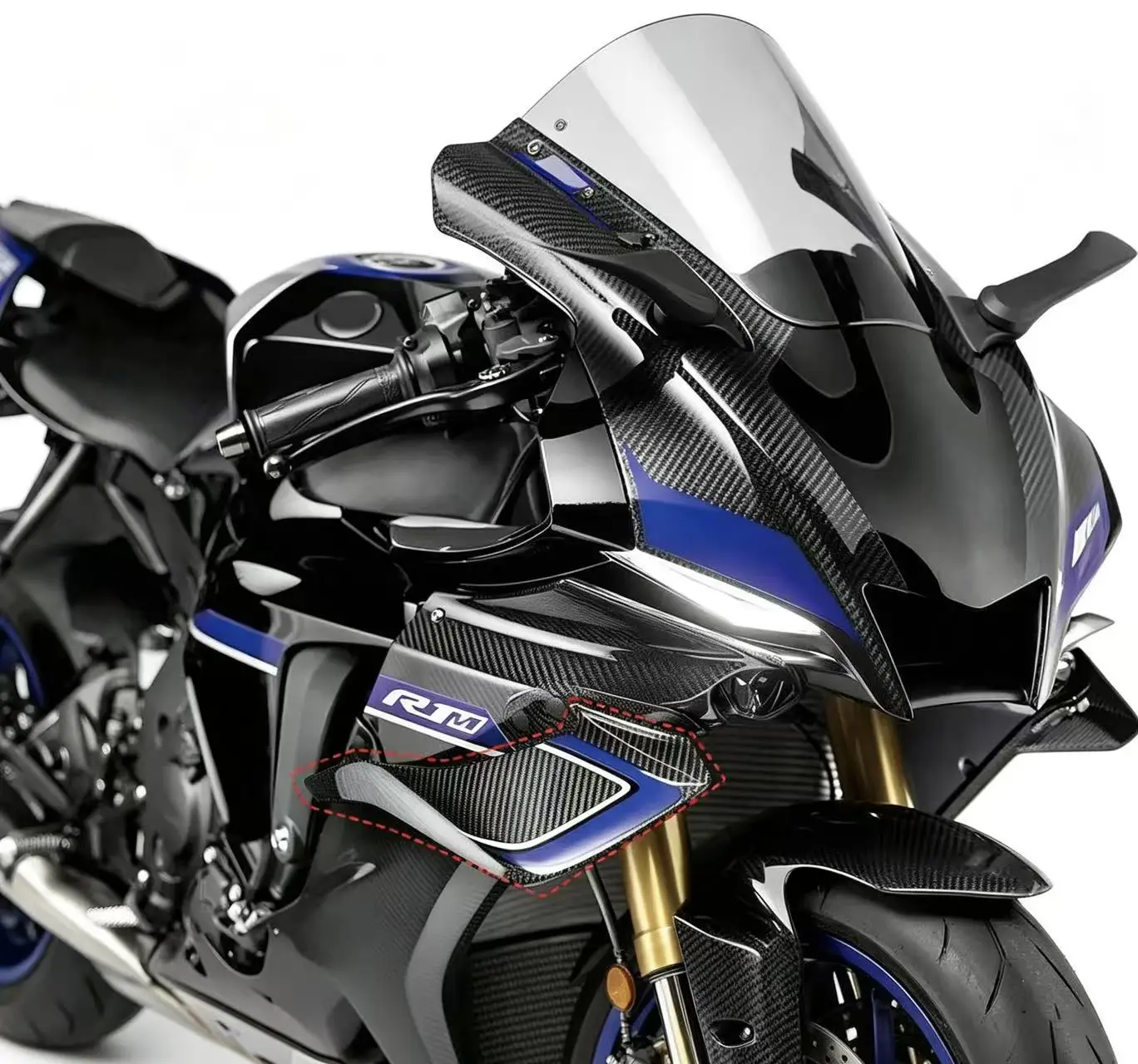 For YAMAHA YZF-R1 R1M 2020-2025 GP WING DOWNFORCE NAKED FRONTAL SPOILERS