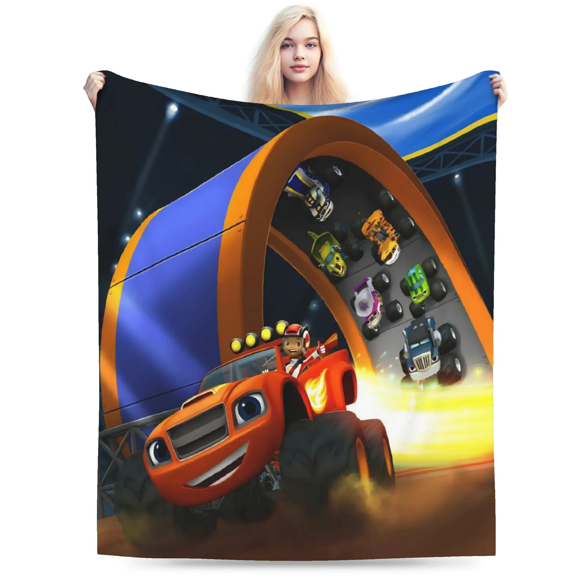 Blaze and the Monster Machines Blanket Super Soft Cozy  Throw Blankets for Couch 50x60 Inch Multi-size Rug Piece