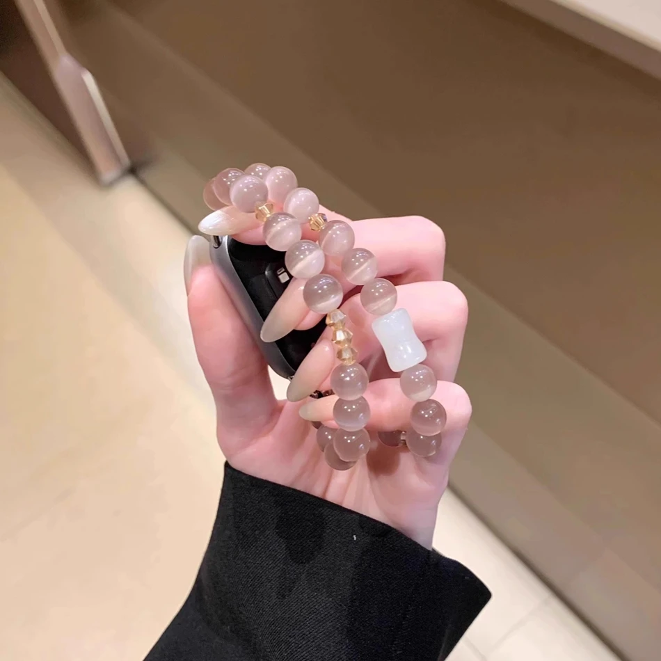 حزام لشاومي Mi Band 10 9 8 Pro موضة عين القط كريستال حزام الساعات ل Miband 8Pro 9 Pro مطرز سوار مرن معصمه #3