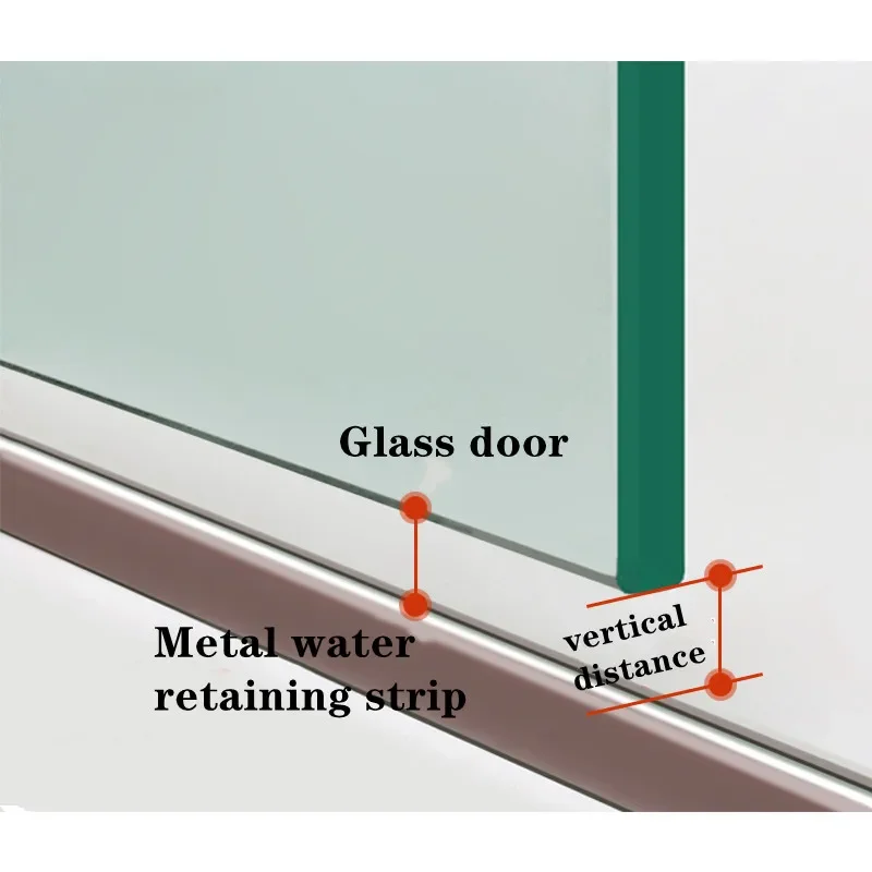 2x50cm tira de vedação de chuveiro transparente tela de banho porta varrer tiras de bloqueio de água sem cola weatherstrip para vidro de 6 a 12mm