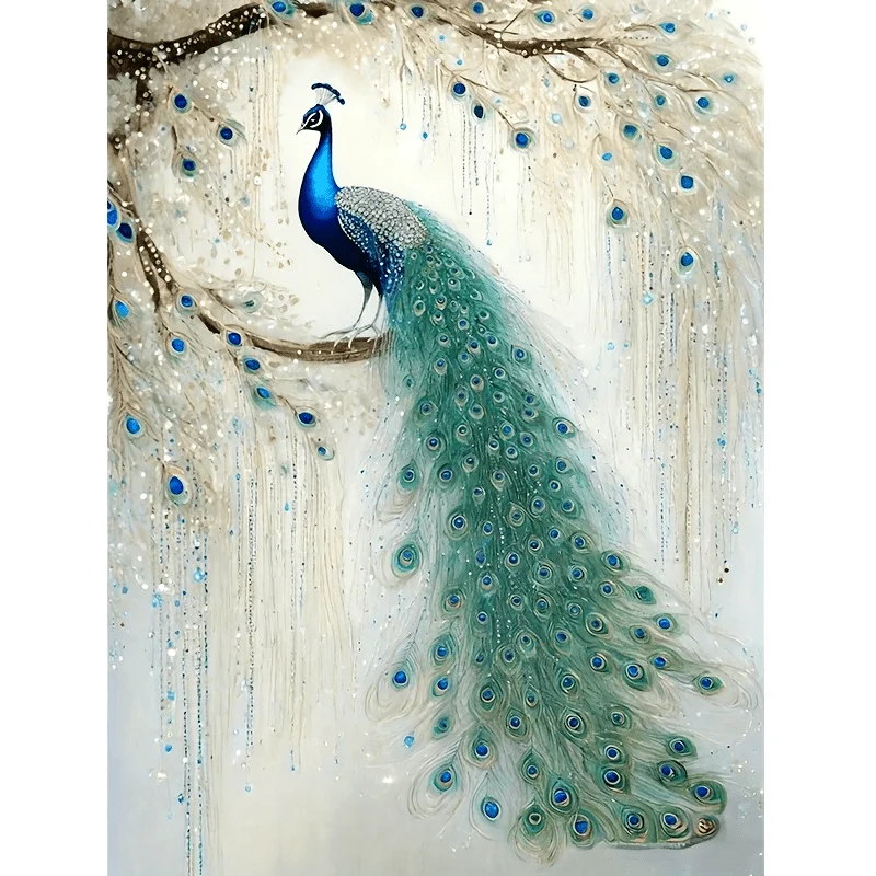 500/1000/1200/2000PCS Jigsaw Puzzle Animal Peacock Family Activity Games for Gameroom Bedroom Home Decor Frameless view 2