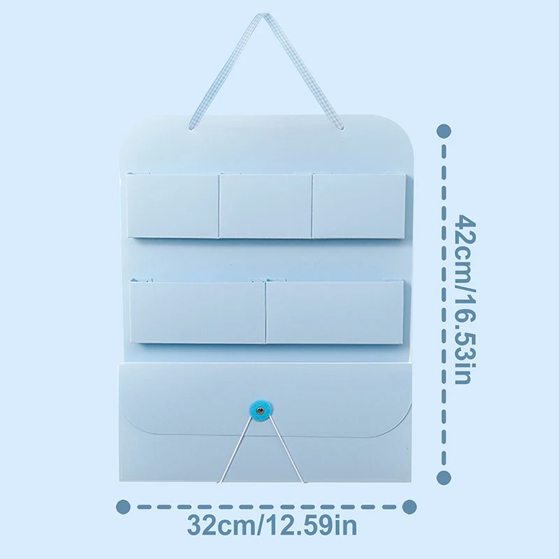 1pc Back-to-school file storage bag for classrooms and offices, homework newspaper file organizer, can be hung on a door or wall