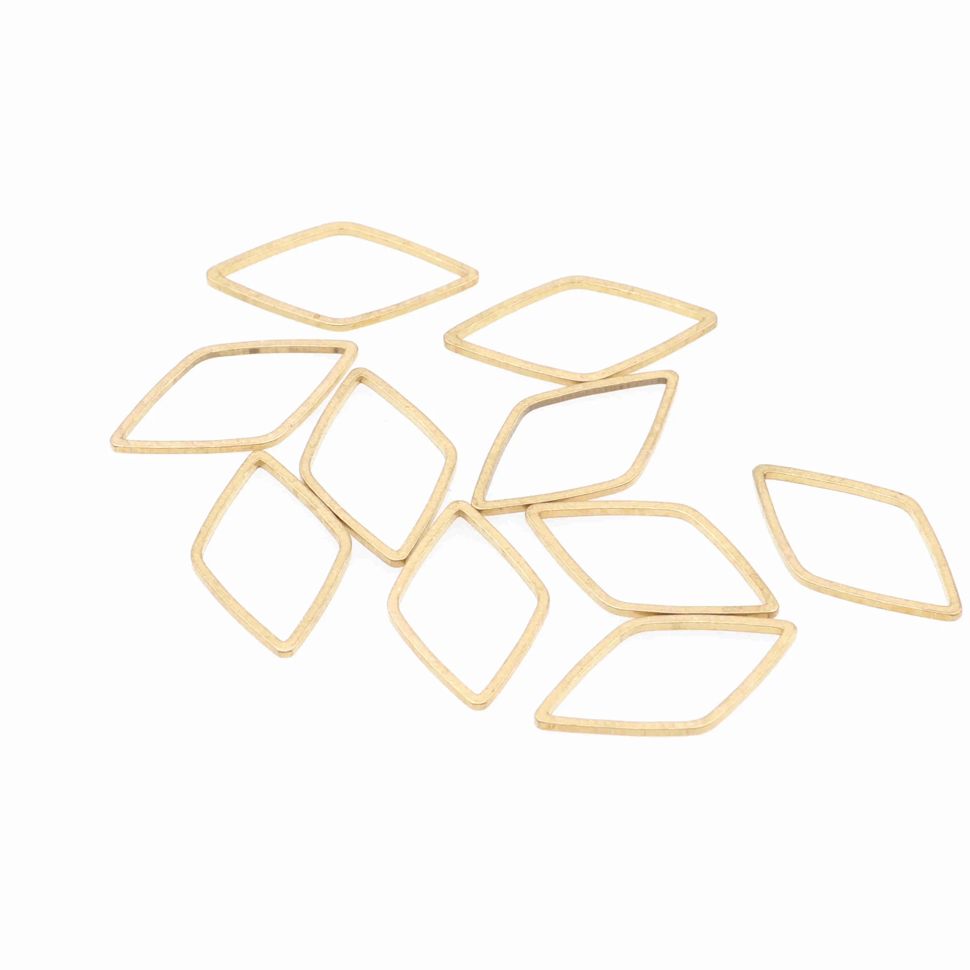 Hammered Brass Charms,Rhomboid connector,Findings Accessories For Diy Earrings Necklace Bracelet DIY Making,Jewelry Supplies