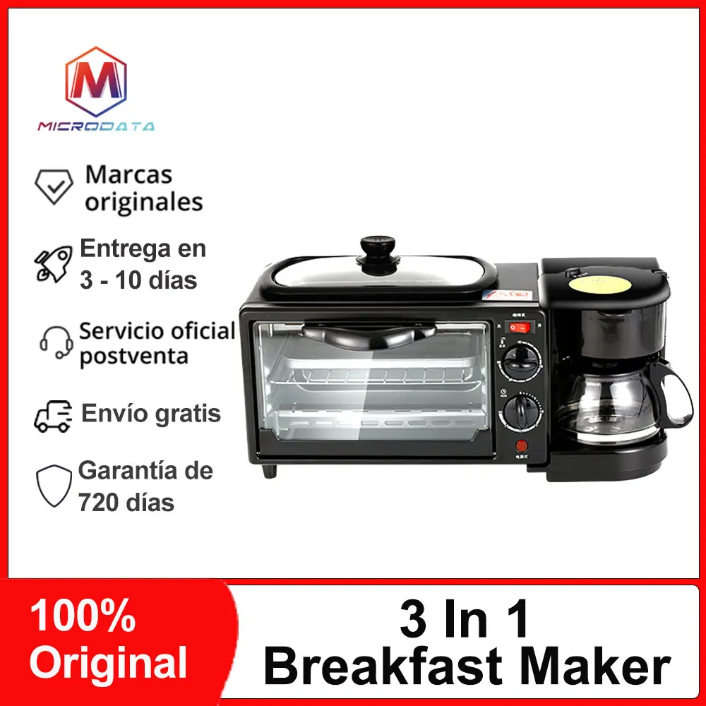 3 In 1 Breakfast Maker Multifunctional, Coffee Machine, Toaster, Electric Oven, Mini Kitchen Oven Kitchen Appliances