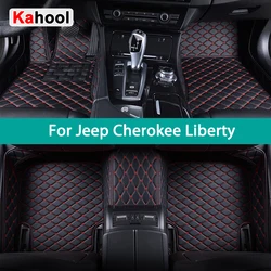 KAHOOL Custom Car Floor Mats For Jeep Cherokee Liberty 1984-2023 Auto Carpets Foot Coche Accessorie