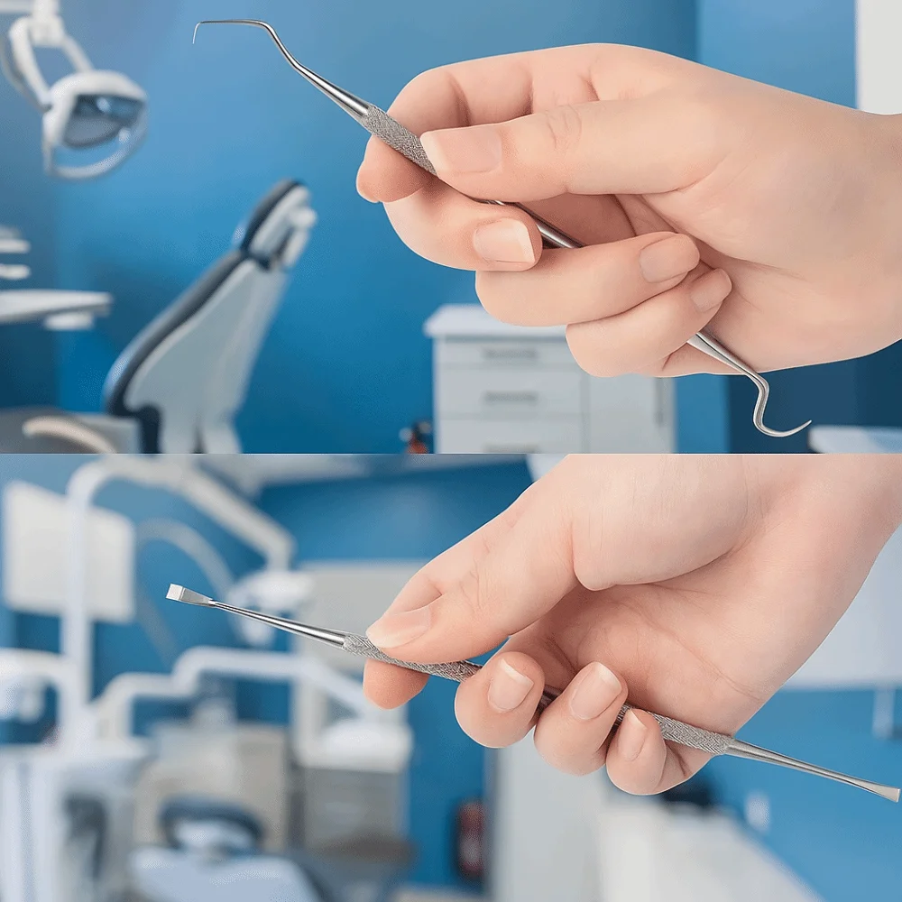 

Набор для ухода за зубами из нержавеющей стали (7/8 шт.), устойчивый к ржавчине, с футляром для хранения, профессиональные инструменты для чистки зубов, различные стили