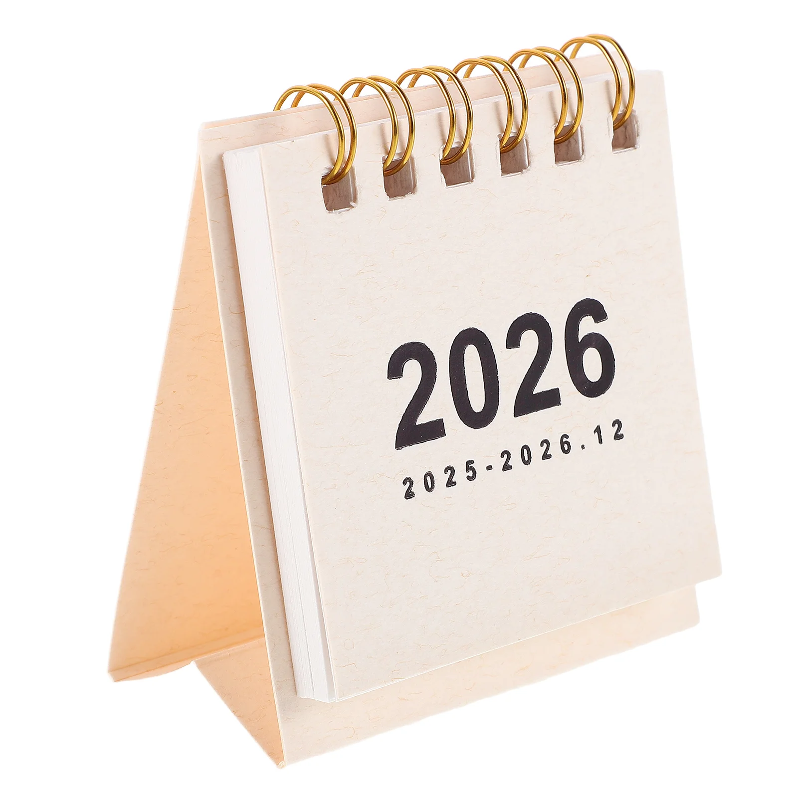 تقويم مكتبي صغير 2026 تخطيط حديث وبسيط للتنظيم اليومي على الحائط أو المكتب يستخدم تقاويم سطح المكتب باللون البيج