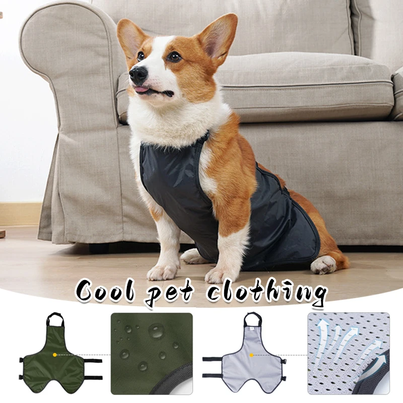 Pug Corgi Pet Dog Bellyband Clothes Waterproof Breathable Anti-dirty Belly Cover Bib Pocket Dog Costume Corgi Bellyband Vest