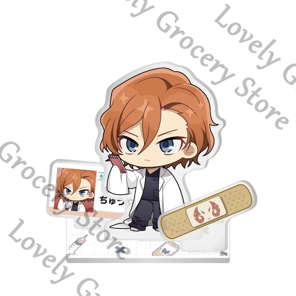 Anime Bungo Stray Dogs Q Dazai Osamu Nakahara Chuya Elise Mori Ogai Cosplay Cartoon Acrylic Standing Sign Stand Figure Fans Gift - view 5
