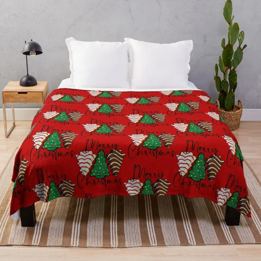 

Little Debbie Christmas cakes Throw Blanket Hairy Plaid on the sofa Hair Cute Blankets