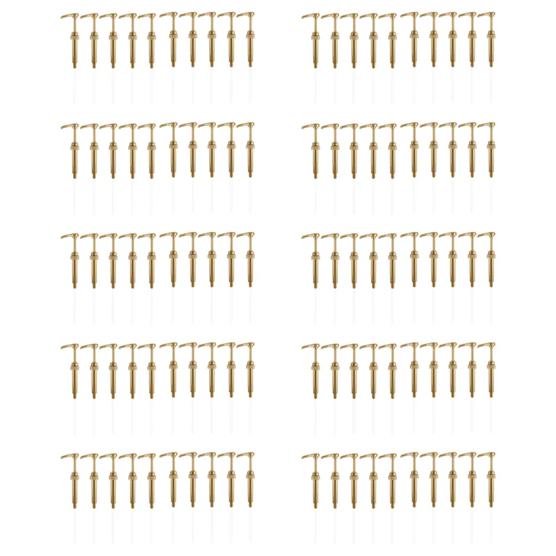 A99T 100 Pcs Coffee Milk Tea Dispenser Syrup Pump Gold Liquid Dispenser For Torani Syrup 8Ml Juice Bottle Dispenser Pump