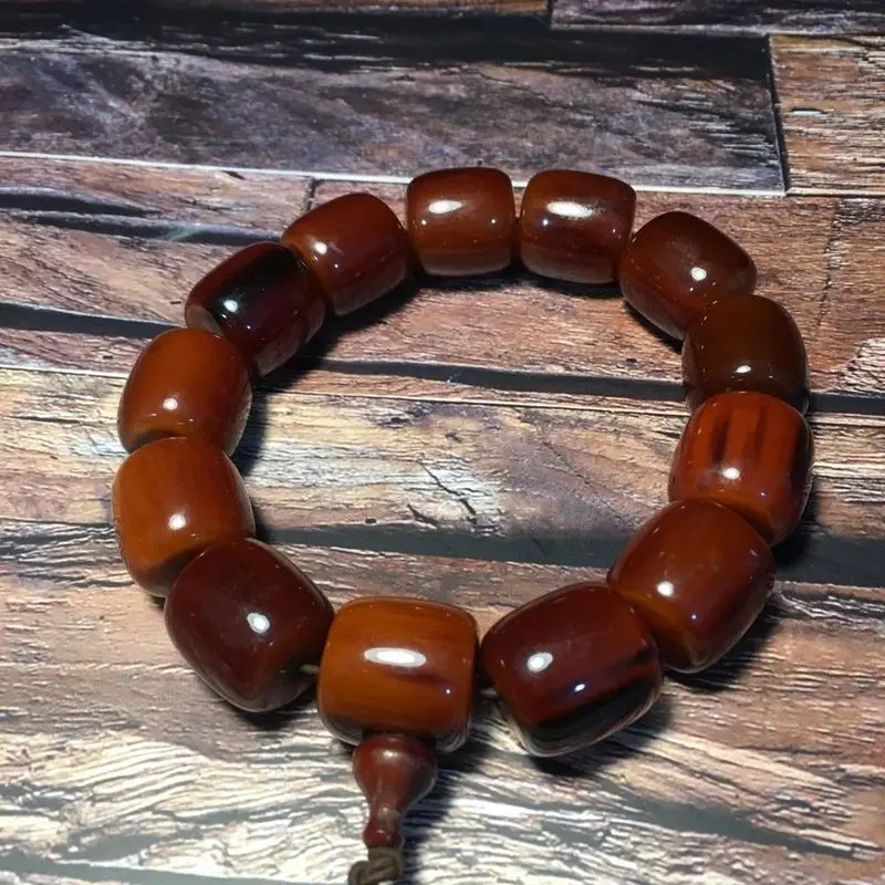 Tibetan-style horn barrel , antique miscellaneous collectible bracelet, hand chain, decorative bead gift