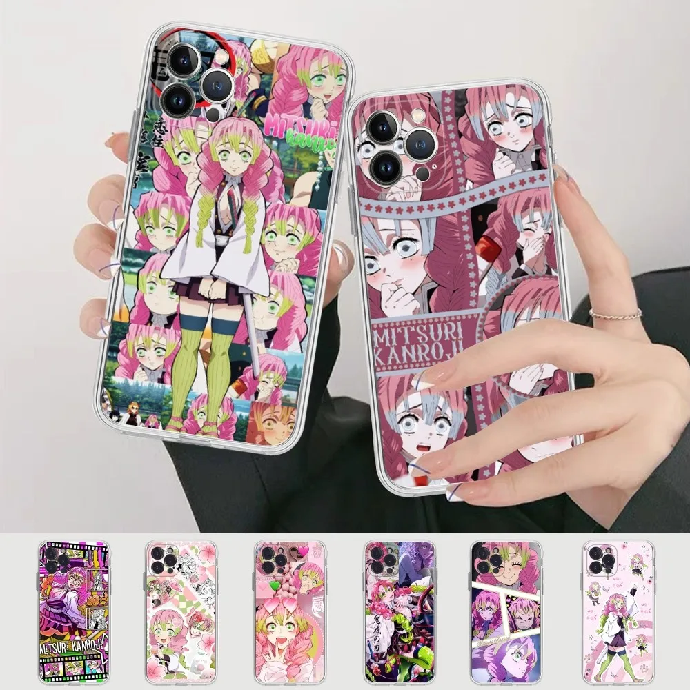 Kanroji Mitsuri Anime Phone Case For iPhone 15 14 11 12 13 Mini Pro XS Max Cover 6 7 8 Plus X XR SE 2020 Funda Shell