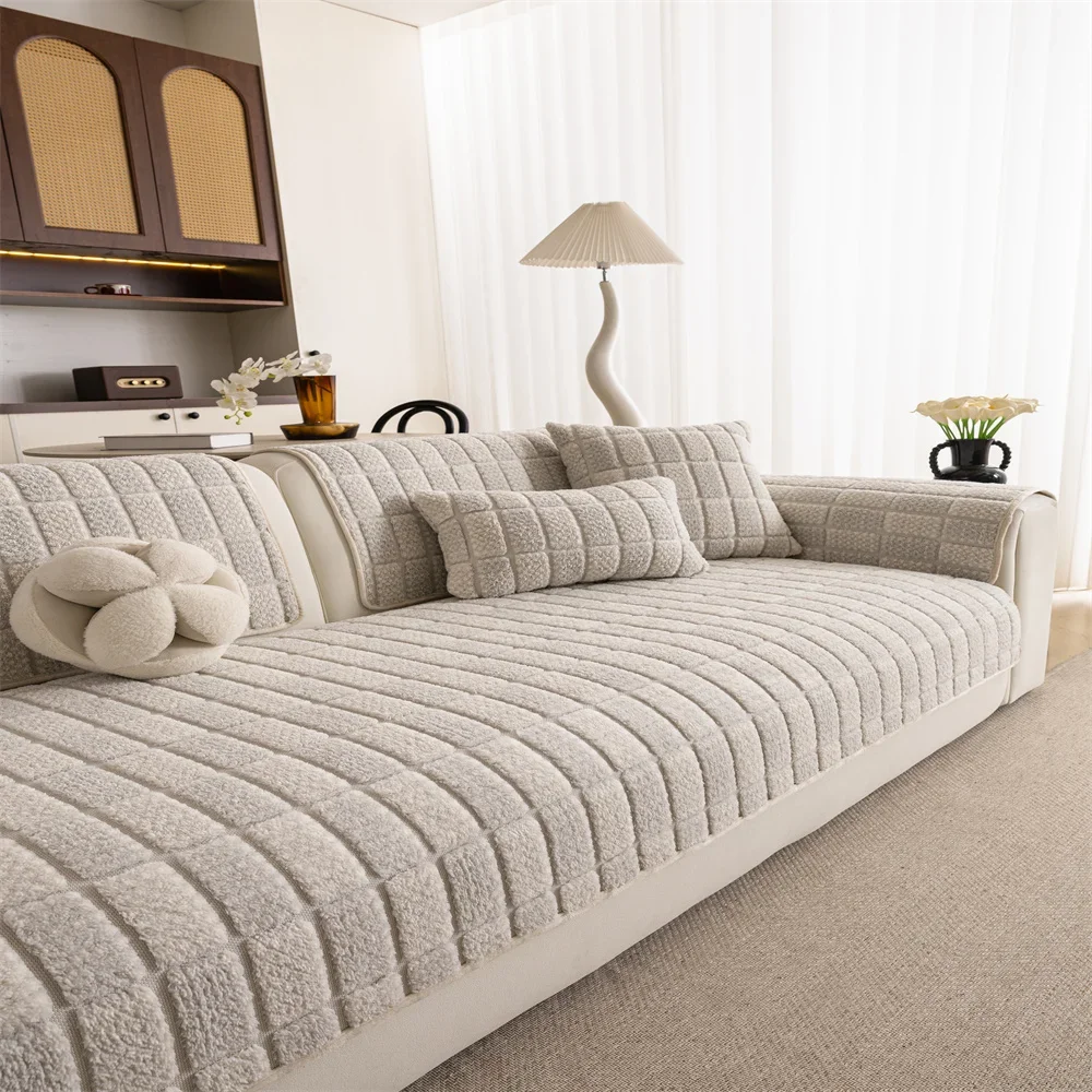 Sofa Cushion New Style Imitation Cotton and Linen All-season Anti-slip Cross-border Sofa Cover Full-cover Sofa Scarf