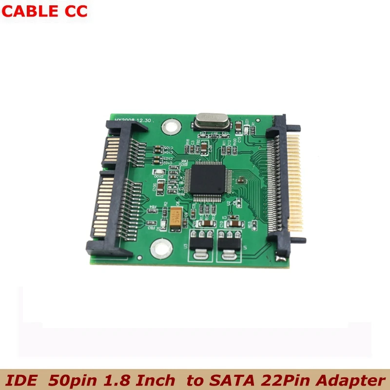 1pcs/ The Best Price For Toshiba IDE Hard Disk 50pin 1.8 Inch IDE to SATA 22Pin 7+15 Hard Disk SSD Adapter Card PCBA IDE to SATA