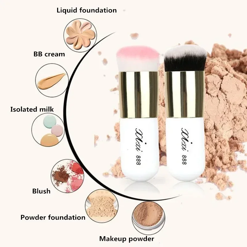 Professional Foundation Facial Brush Chubby Flat Cream Designer Makeup Brushes BB Cream Make Up Cosmetic Tool Brochas Maquillaje