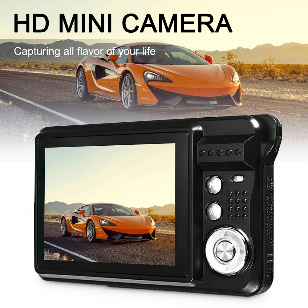 كاميرا رقمية HD 1080P 48MP مع شاشة كبيرة 2.7 بوصة كاميرا فيديو كاميرا للأطفال 8x تكبير مضاد للاهتزاز كاميرا صغيرة محمولة 2024