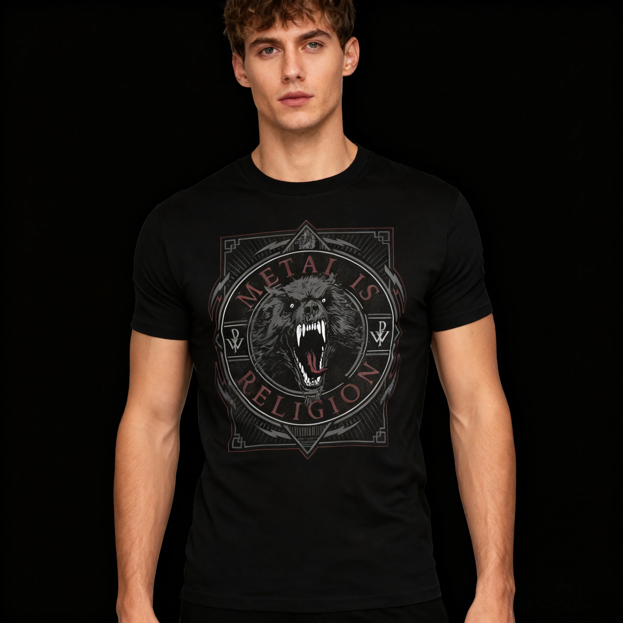 Wild for Life Thème sombre Powerwolf Album Périphériques T-shirt Power Metal Band Fan Graphic Print Tee Hommes Femmes Lâche Bigsize Top
