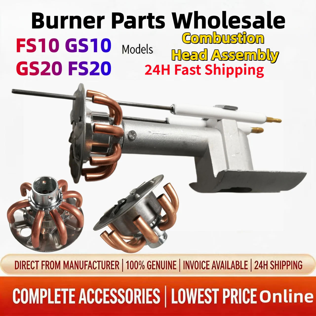 FS10 GS20 Combustion Head Assembly Gas Burner Parts for Industrial Drying Equipment, Same Day Shipping