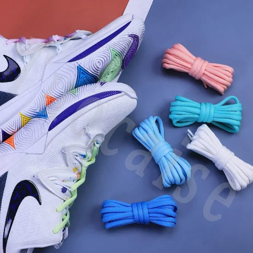 Imagen 2 del producto Cordones ovalados para zapatillas de deporte, cordones atléticos de 20 colores, medio redondos, 60/90/100/120/150cm, 1 par