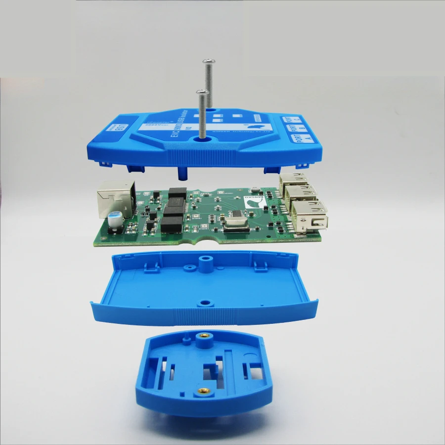 USB Isolation EVC9003 Isolator Protection Board HUB ADUM4160 Industrial Grade Ginkgo Technology