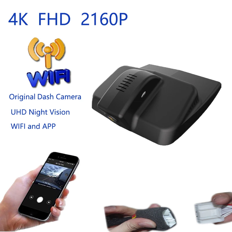 4K Plug And Play Car Video Recorder Wifi DVR Dash Camera For Geely Atlas Boyue GE 2015 2016 2017 2018 2019 Dashcam Black Box
