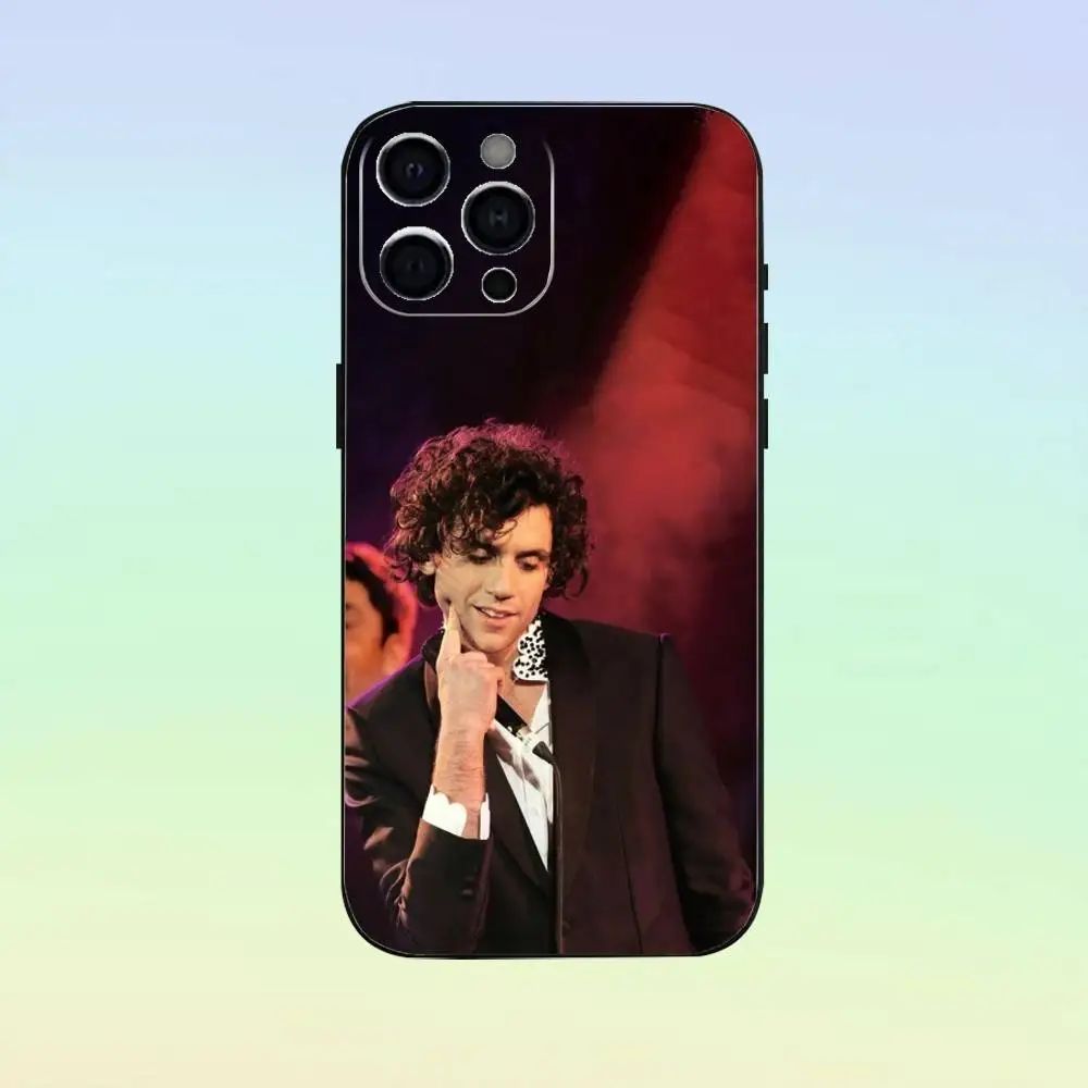 L-Lebanon シンガー M-Mika iPhone 17、16、15、14、13、12、11用スマホケース、ソフトシリコン製ブラックカバー