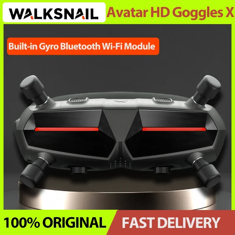 Walksnail Avatar HD Goggles X 1080P/100FPS 7-26V FOV 50° HDMI AV IN Built-in Gyro Bluetooth Wi-Fi Module  For FPV Drones RC Cars