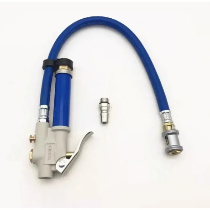 

For Large Truck Car Tire Quick Inflation Lever Valve Built-in Air Pressure Gauge
