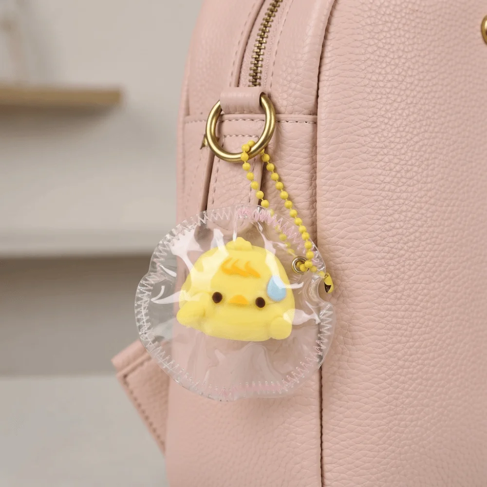 Food-Grade Silicone Animal Squishy Keychain Soft Mochi Edge-Stitching Style Squeeze Keychain Mini Cute Animals Cream Mold