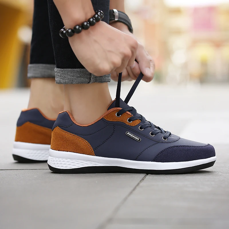 Men Sneakers Casual Shoes Lightweight Walking Outdoor Sports Anti-Slip Soft Sole Breathable Mesh Comfortable Training