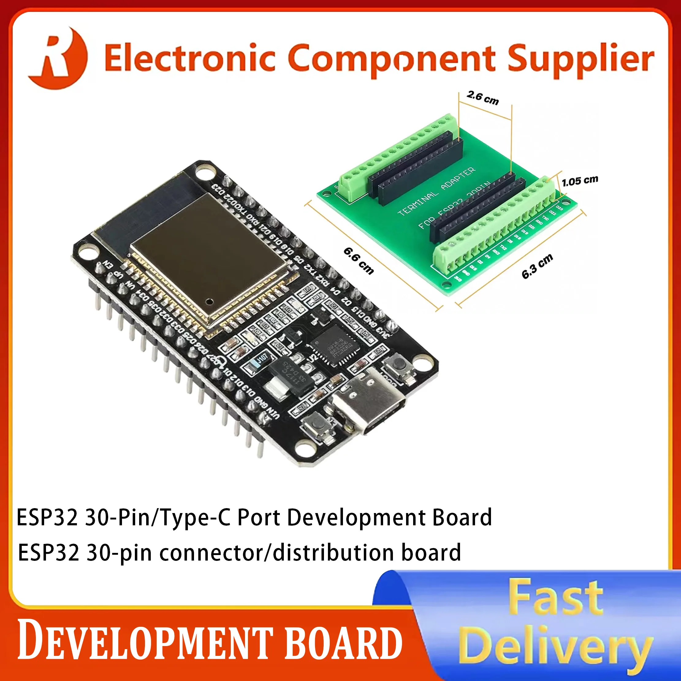 ESP32 Development Board 30-Pin P2102 Expansion Board WiFi + Bluetooth 2-in-1 Dual-Core CPU Low Power Consumption