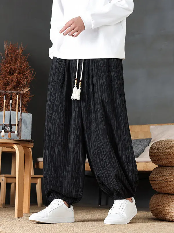 

Мужские брюки-фонари свободного кроя, осенне-зимние, новые, однотонные, длинные, повседневные, широкие, вельветовые, модные