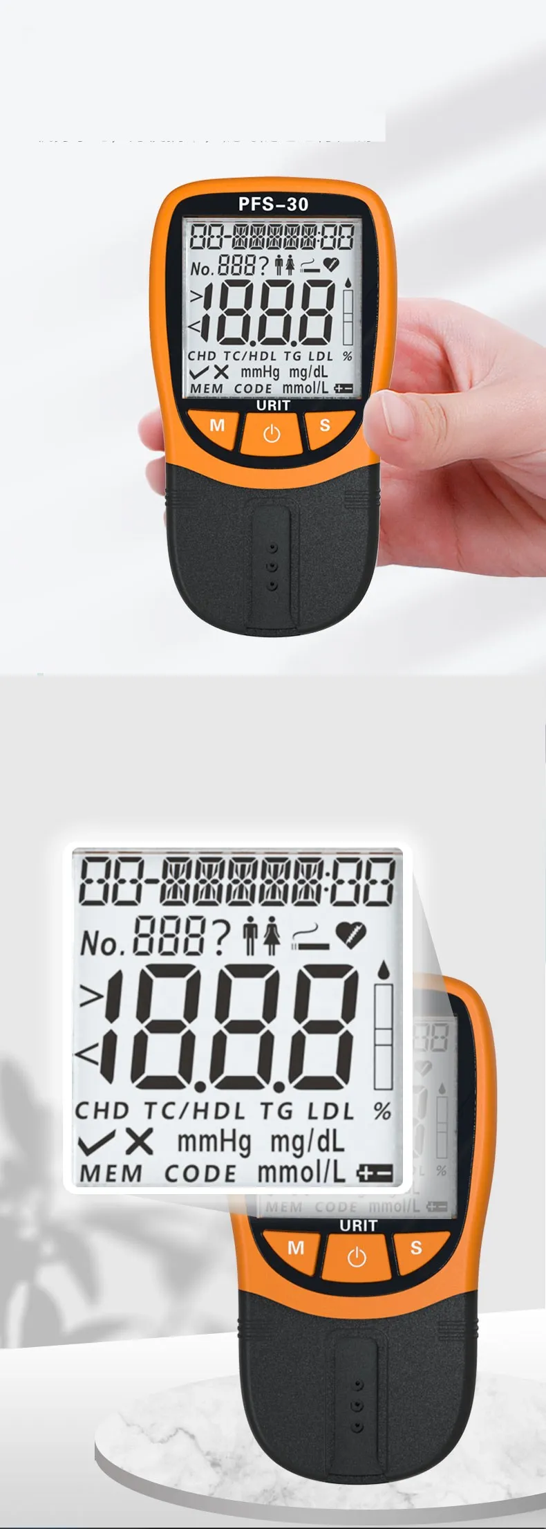 HDL LDL Triglyceride Cholesterol Test Kit  Lipid Profile Analyzer in 1 Lipid Cholesterol Meter