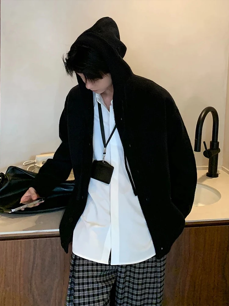 

Трикотаж с капюшоном Cleanfit Bla, повседневный свободный крой, удобный тяжелый свитер, высококачественное ощущение для мужчин и женщин