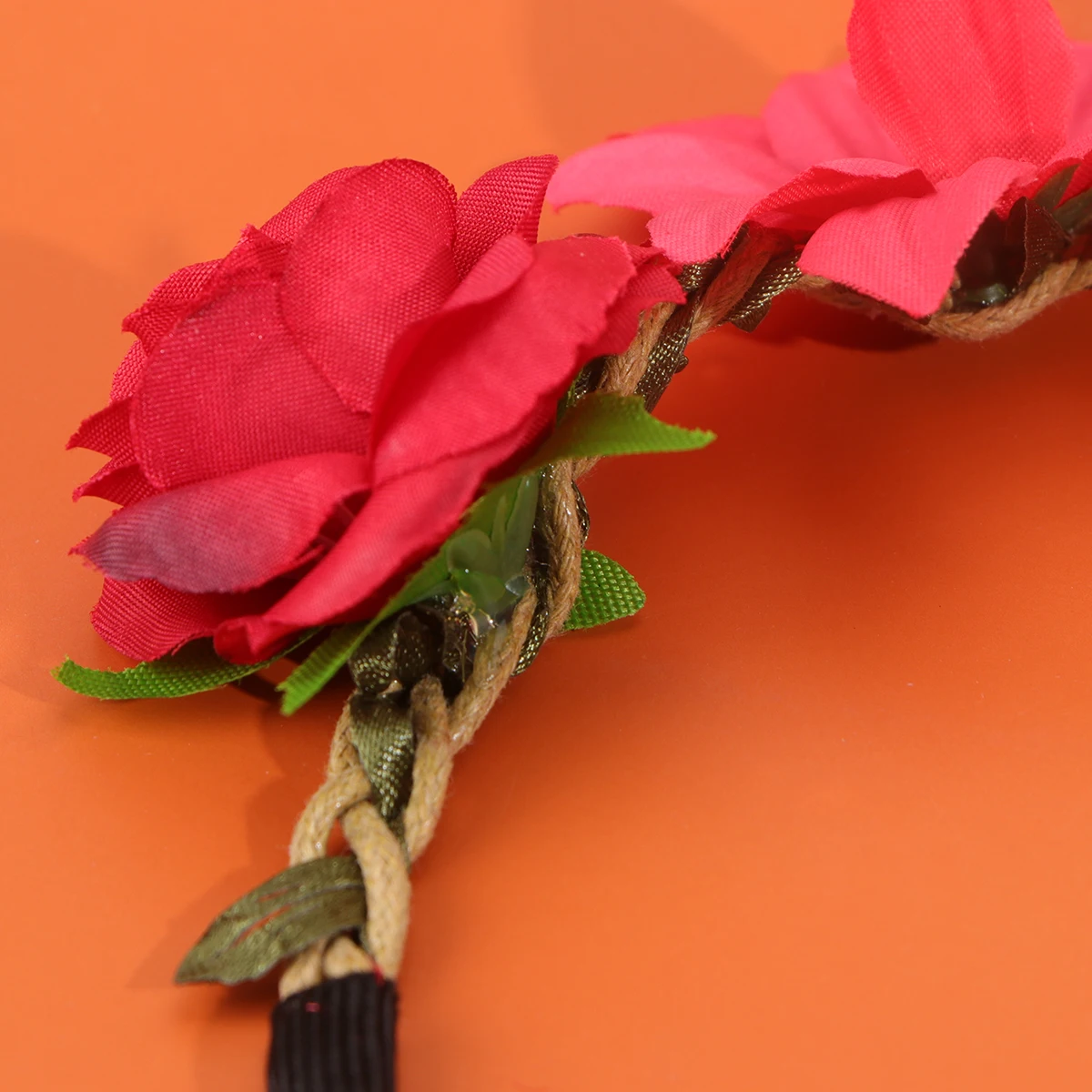 

Stylish Flower Headband for Women Girls Bridal Hair Accessories Rose Red Headwear Wreath Garland Floral Headdress Party Wedding