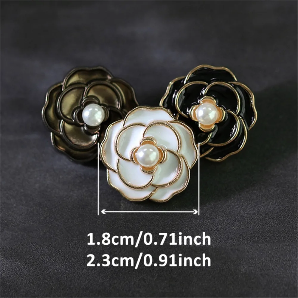 10 Pieces Super Beautiful Pearl Flower Buttons for Women's Clothing Accessories Dress Buttons Decorative Buttons for Clothing