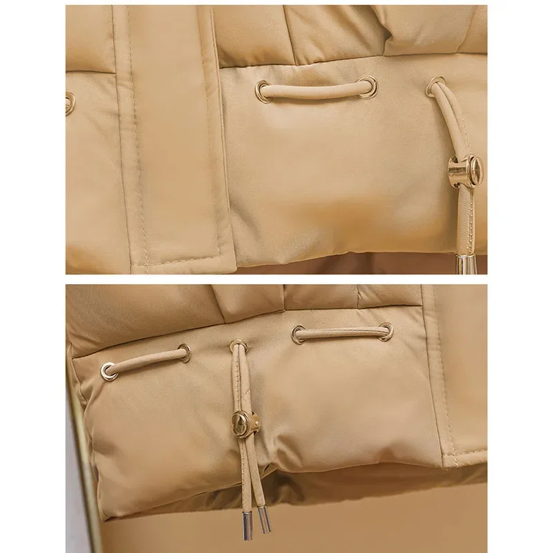 Pop Down Cotton-Padded Jacket Female New Short Cotton-Padded Jacket Thickened Collar Bread Winter Coat Tide