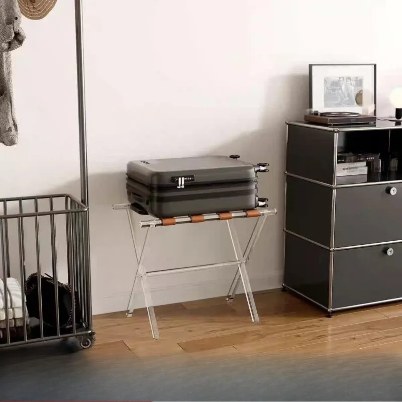 Acrylic luggage rack, transparent foldable storage rack