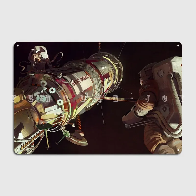 Mars Phobos Spacecraft Metal Plaque Poster Cinema Kitchen Pub Garage Personalized Plates Tin Sign Poster